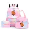 3Pcs/Set Chainsaw Man Kawaii Casual School Bag Colorful Backpack Set Girl with Lunch Bag for Women Student Teenager Rucksack Pencil Case