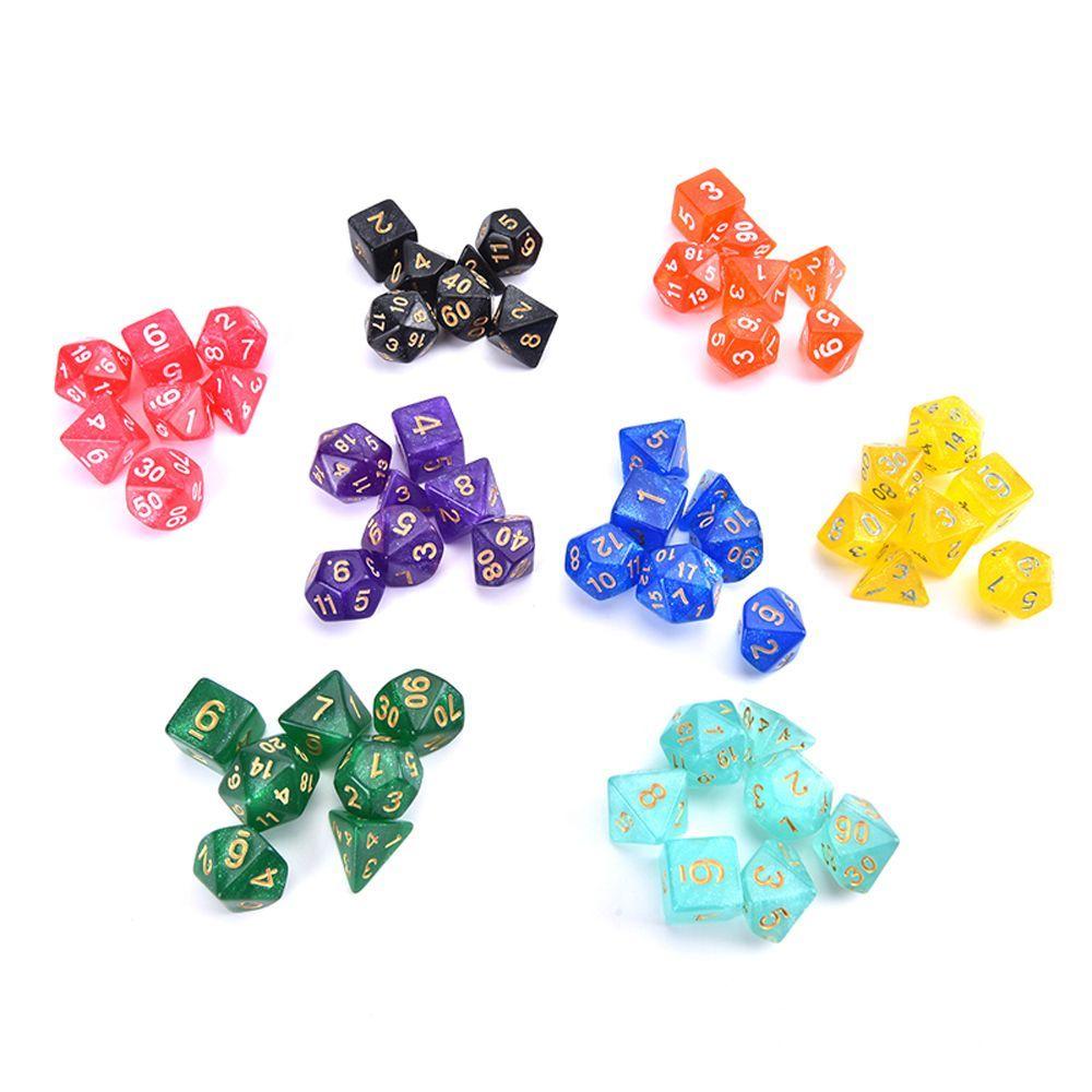 Family Party Game Toys Board Games Galaxy Dice Polyhedral Dice Set Dice Star Shine Dice Set