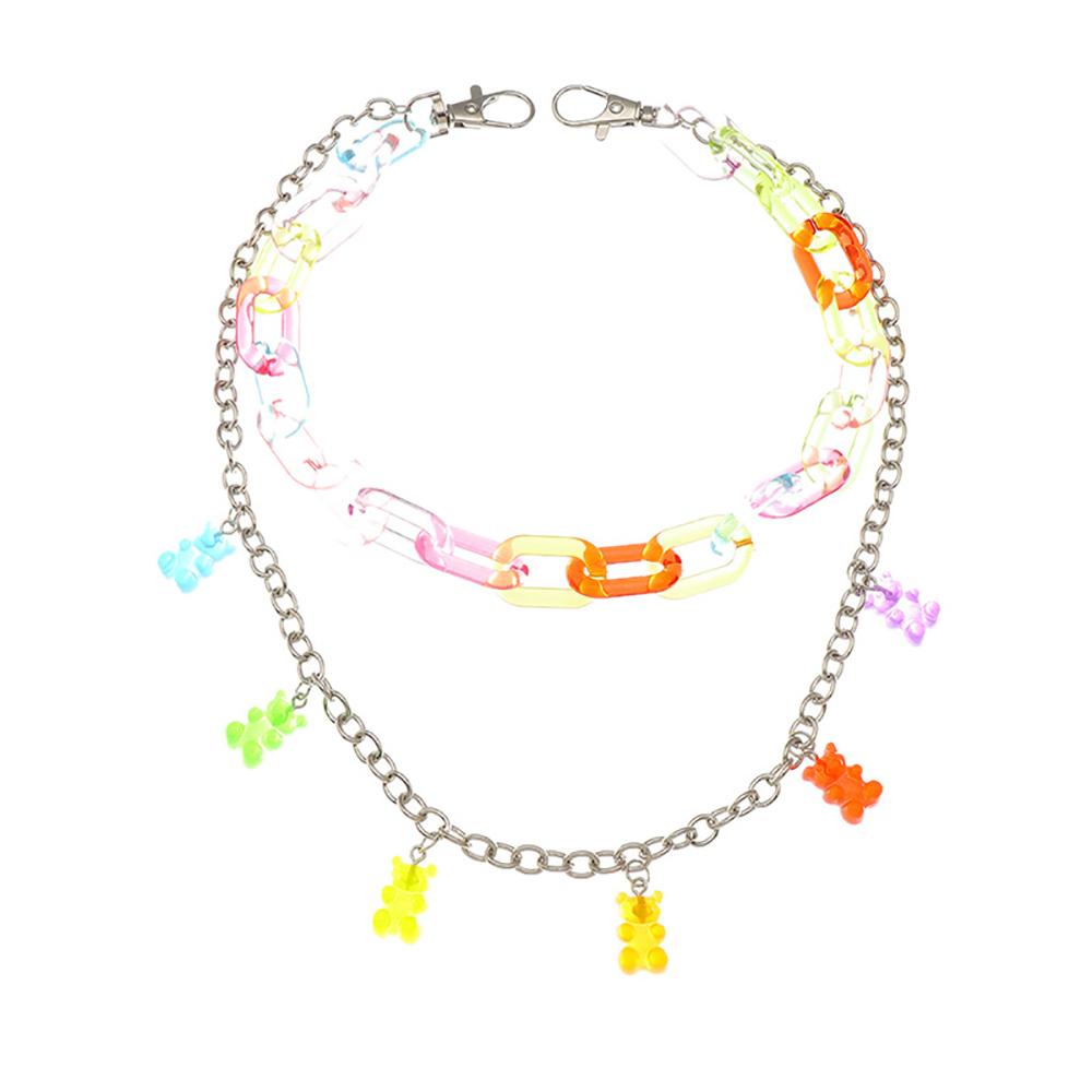 Punk Simple Hip Hop Student Girl Zinc Zinc Alloy Belt Chain Jewelry Gift Jeans Chain Bear Waist Chain