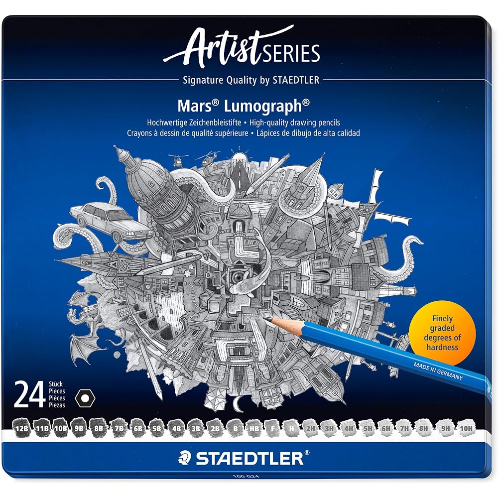 STAEDTLER Pencil Marsulmograph 24 Hardness Set Drawing 100 G24 Black
