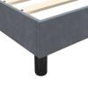 Box Spring Bed with Mattress Dark Gray 80x210 cm Velvet