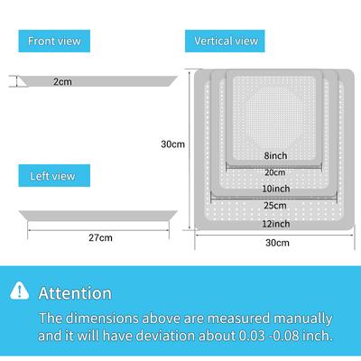 8/10/12-дюймовая квадратная сковорода для пиццы с антипригарным покрытием и перфорированными отверстиями из алюминиевого сплава для пиццы в духовке, форма для выпечки пиццы в духовке