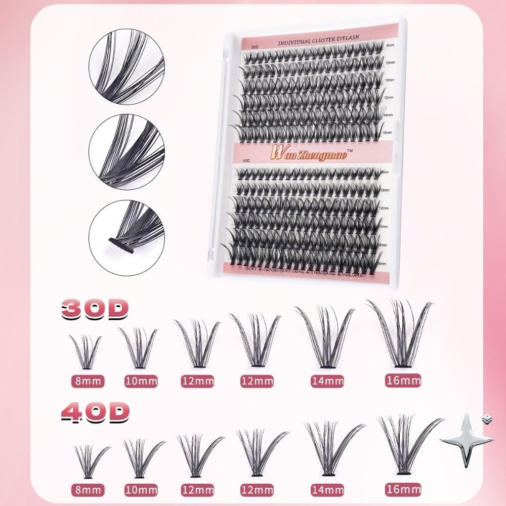 8-16mm Length 3D Faux Mink Lash Natural Look DIY Lash Extension Kit  Makeup Enhancement