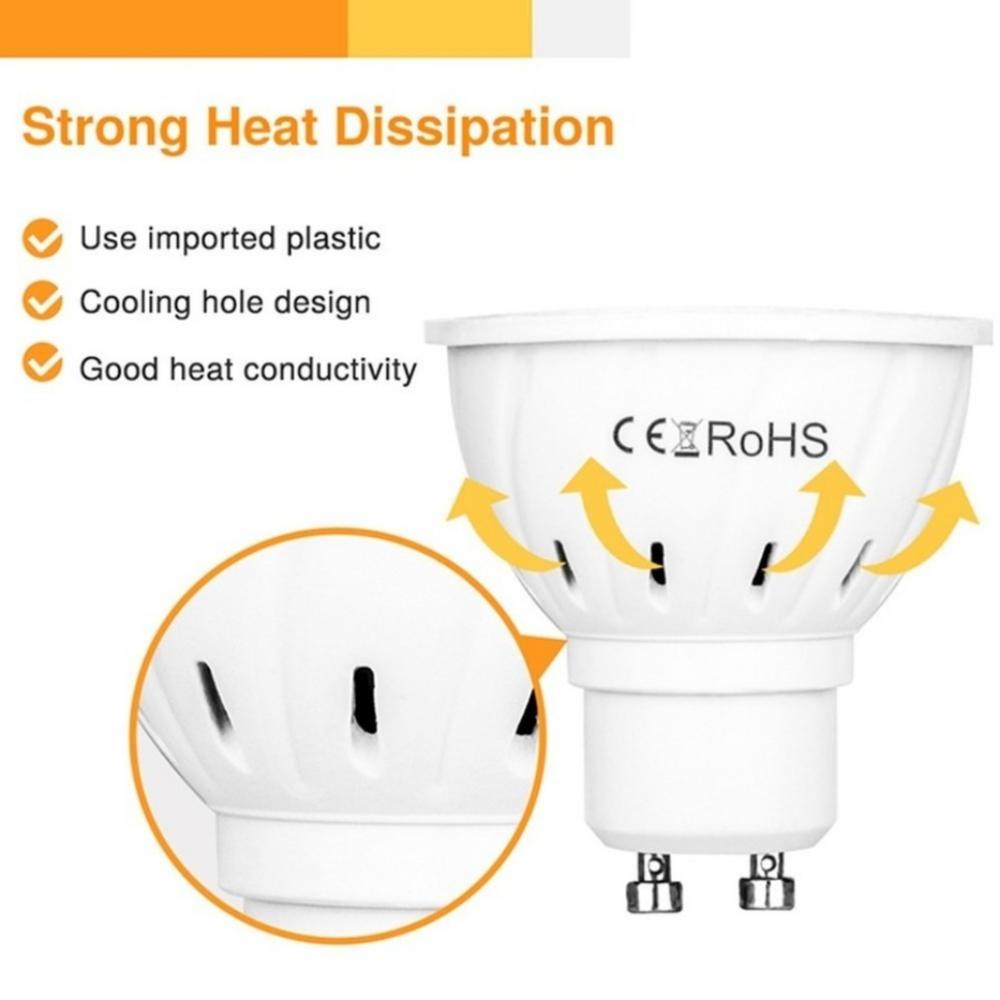 GU10 Светодиодная лампа E27 E14 Прожектор 48 60 80 светодиодов 220 В GU 10 бомбилл светодиодный MR16 gu5.3 Точечный светильник для дома