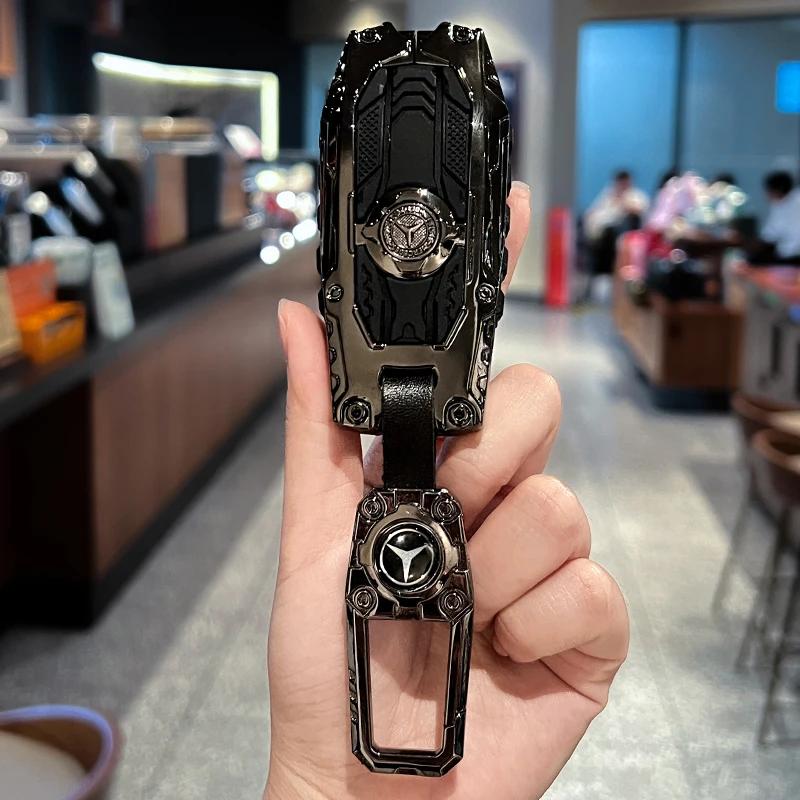 Carbon Fiber Key Fob Cover for Benz Key Case Protector Shell for Benz A-B-C Class S-Class G-Class E-Class CLA GLB CLS GLE GLC FF2