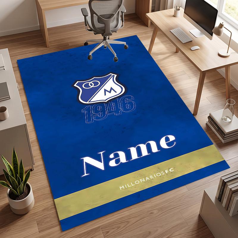 Millonarios FC (1) Personalized name Office Carpet Stylish Decor for Living Room Bedroom Kitchen