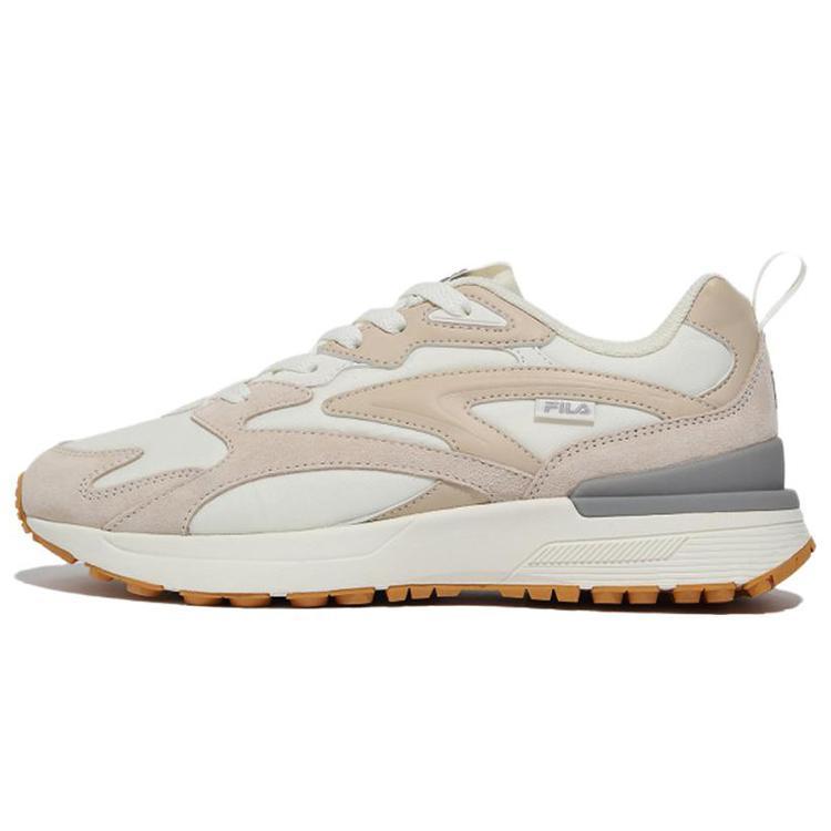 FILA Zagato Comfortable Abrasion Resistant Low top Running Shoes Unisex Beige Korean Style 1RM02475F_920