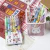 6 шт. Мультяшная ручка-автомат Crayon Shin-Chan, Каваии, детская ручка для письма, быстросохнущая гелевая ручка, студенческие канцелярские товары, подарок