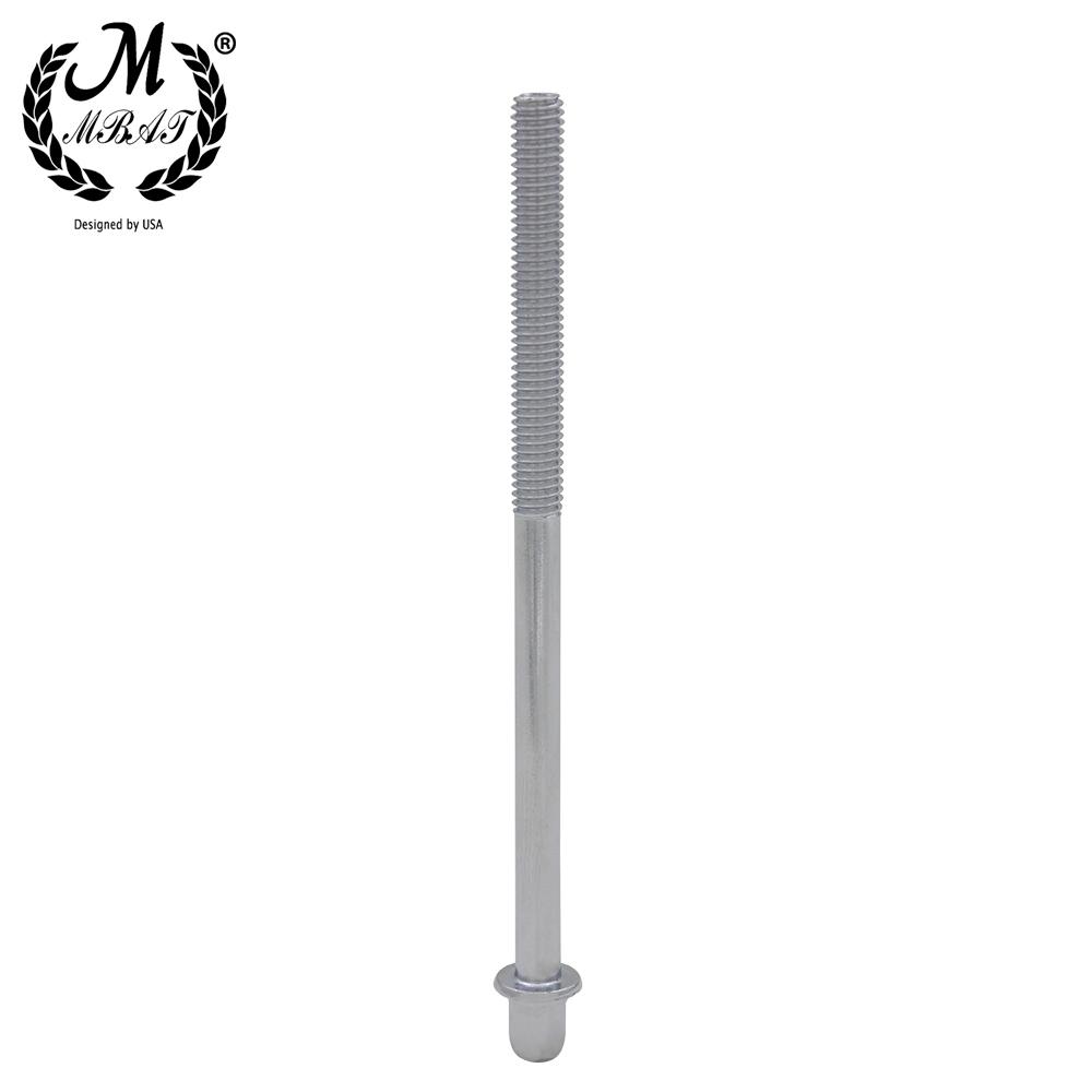 M MBAT 6pcs/set Shelf Drum Long Screws Shelf Drum Repair Tool Set Alloy Material Silver Long Screws Percussion Instrument Parts