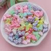 Hanmade Fashion DIY Materials 80/100pcs Hand-made Accessories Flowers Necklace Bracelet Macaron Color Mix Colour Butterfly Beads Love