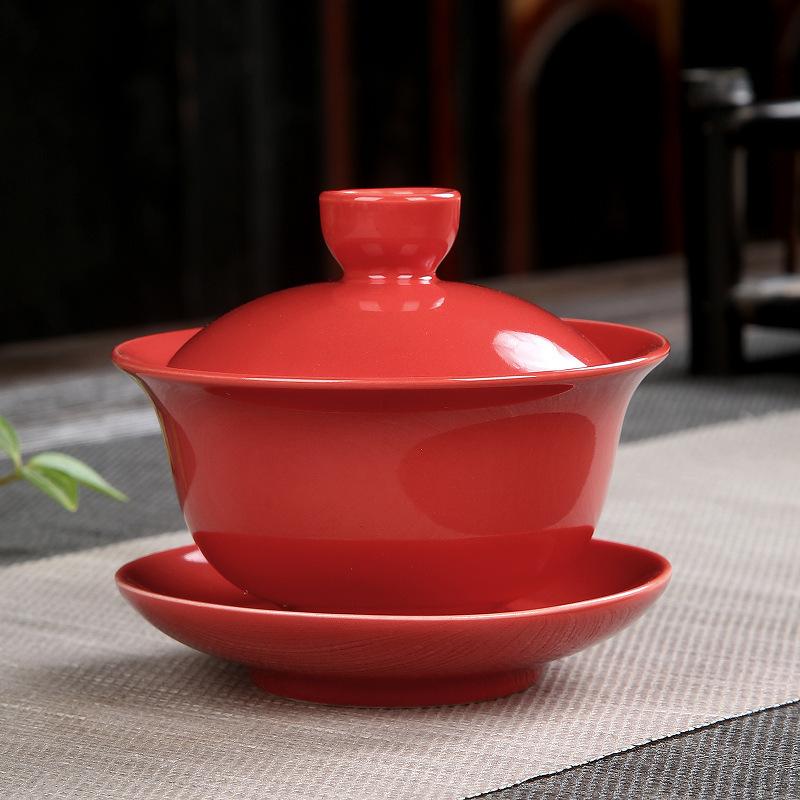 Керамический Фарфоровый Гайвань Чайная Посуда Набор для Чая Кунг-Фу Ручной работы Гайвань Традиционная Чашка для Заваривания Чая Крышка-Чаша для Приготовления Чая Декорация