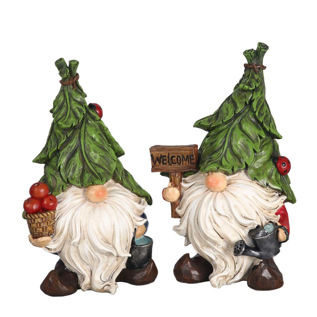Валери Маделин Рождественское украшение Рождественский набор фигурок из 2 гномов Земная фея Рождественский подарок Садовая фигурка Садоводство