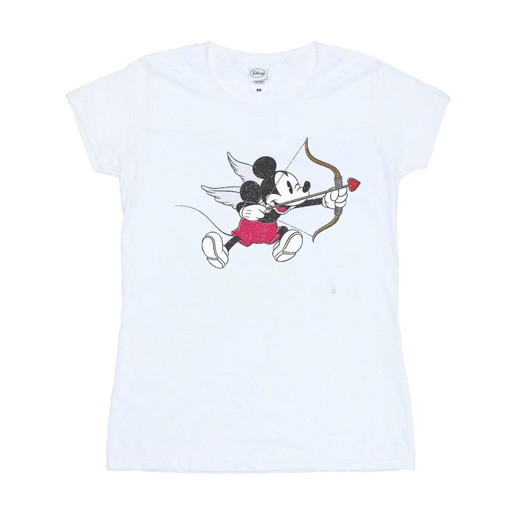 Disney Womens/Ladies Mickey Mouse Love Cherub Cotton T-Shirt