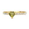 Peridot Pavé Band Ring - Sterling Silver Gold Vermeil