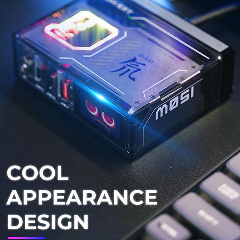 Новая версия Redmagic DAO 150W GaN зарядное устройство супербыстрый зарядный адаптер RGB световые эффекты 4-портовая зарядная станция