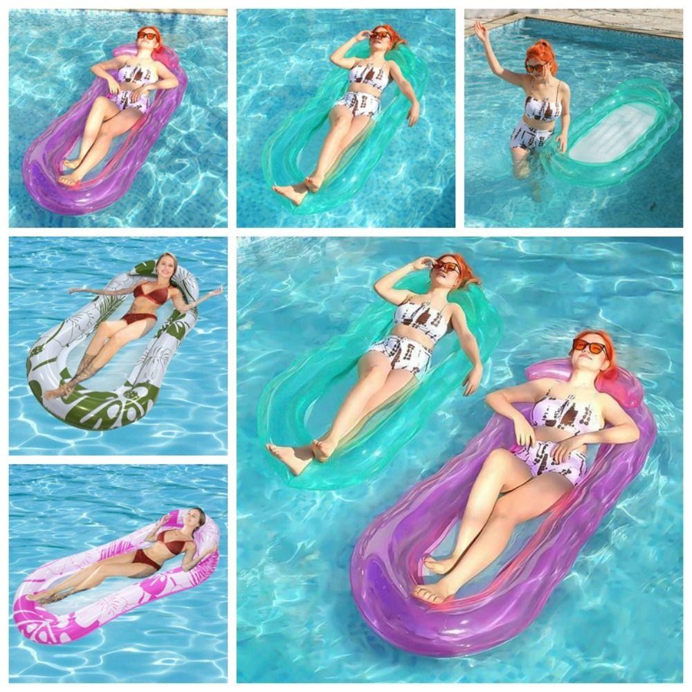 Надувной плавательный круг с принтом ПВХ Надувной гамак для воды Складной водный гамак для взрослых