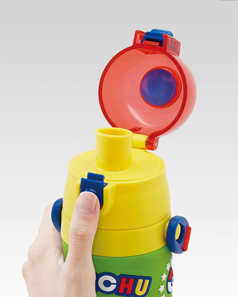 Детская 3D бутылка для воды из нержавеющей стали Skater, 480 мл, дизайн Pokemon Pikachu, 21 (SDPV5-A)