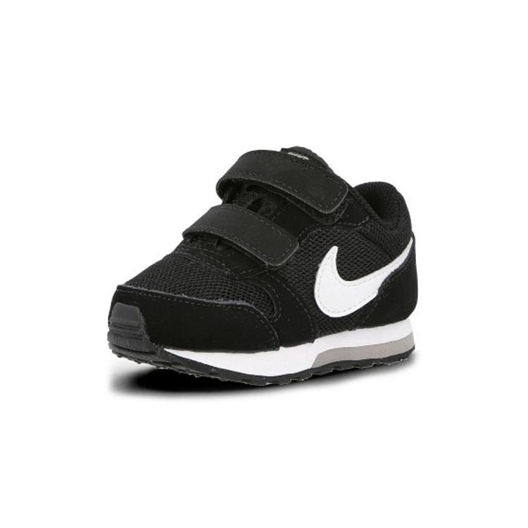 Nike MD Runner 2 Износостойкие Низкие Беговые Кроссовки Черно-Белые Для Младенцев и Малышей 806255-001