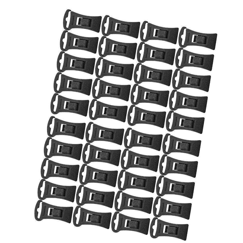 40 Pcs Portable Plastic Clothespins Black Laundry Clips Practical Drying Rack Clips Clothesline