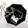1pc Hello Kitty Friendship Decal Sticker Umbrella with Plastic Handle,Suitable for All Seasons Home Travel Outdoor UmbrellaSanlio709