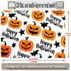 Pumpkin Polyester Fabric Happy Halloween Party Banner, Multicolor Polyester Backdrop for Celebration & Photos