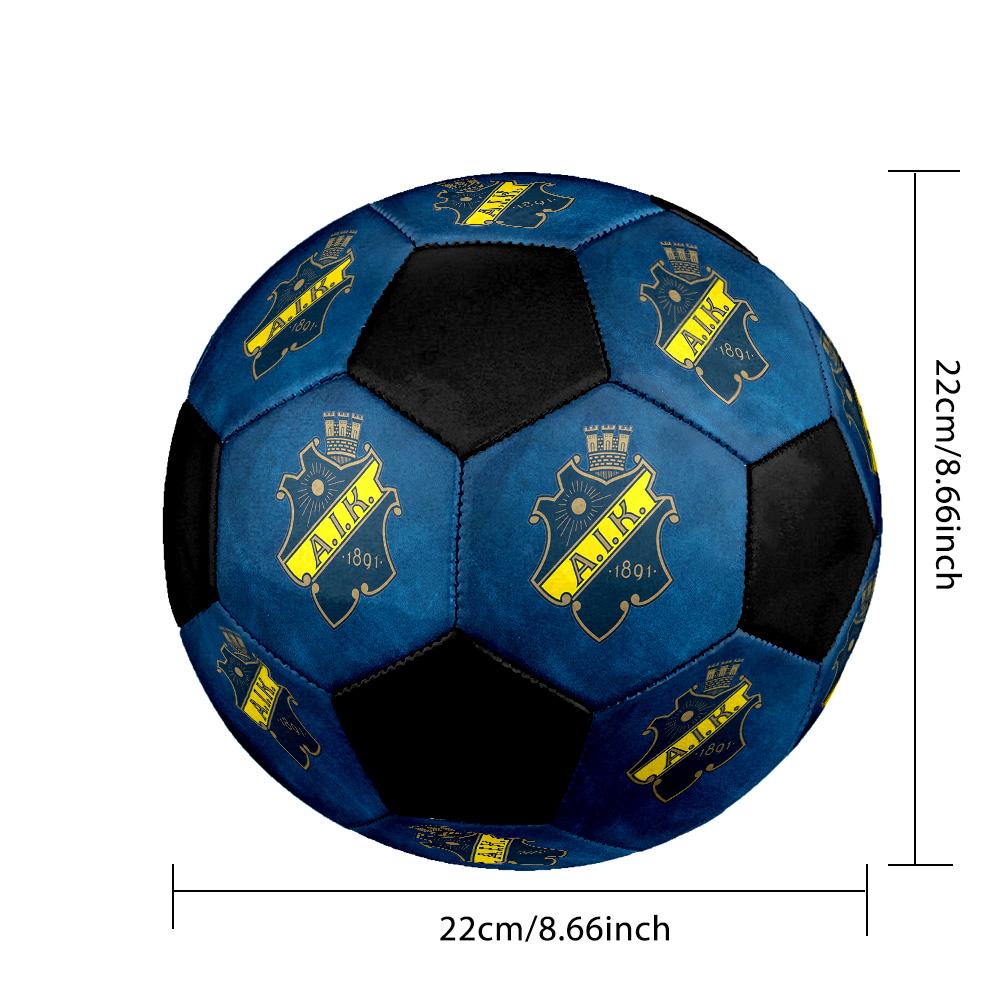 AIK Fotboll Soccer Ball Colorful All Ages Machine Stitched PVC Competition Ready Durable High-Bounce.SIZE5