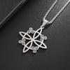 Ретро Ювелирные изделия Ожерелье с треугольным узлом из нержавеющей стали в виде полумесяца и Троицы