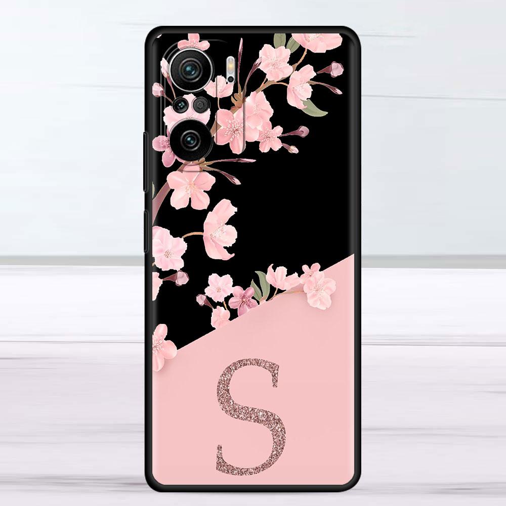 Чехол для Xiaomi Redmi Note 11 9S 10 9 8 7 9A 9C 9i K40 8T 10C 9T K50 силиконовый чехол для телефона на заказ с цветком вишни Initial M