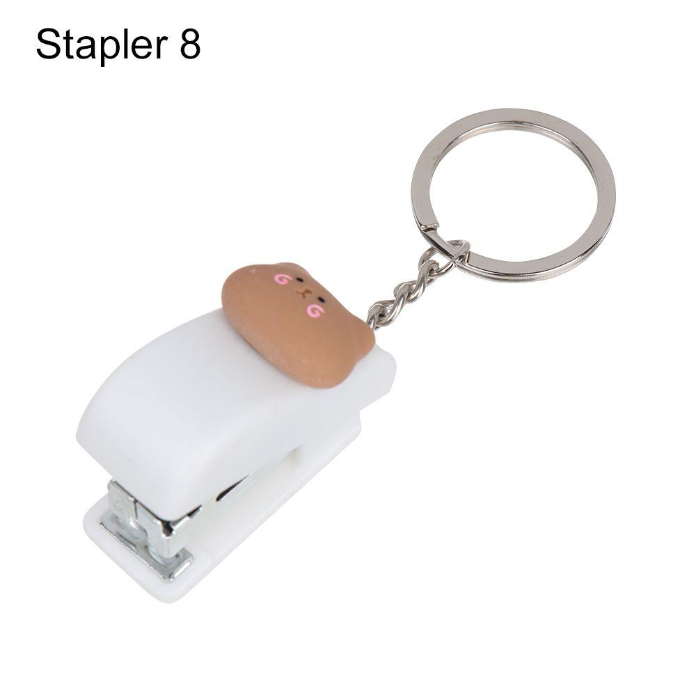 Binder Tools Cartoon Cute Stapler Paper Clips Push Clip Mini Stapler Document Binding Hoops