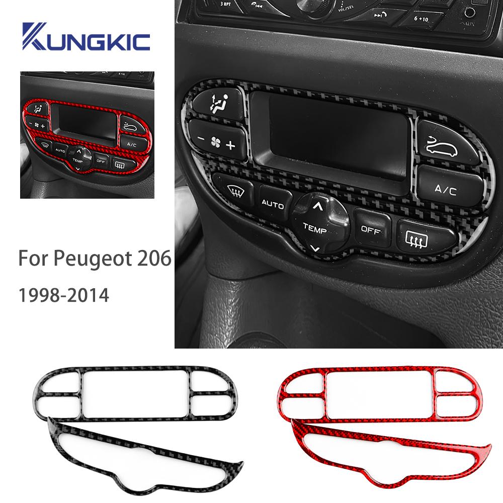 Carbon Fiber Style Interior Sticker for Peugeot 206 1998-2008 2009 2010 2011 2012 2013 2014 Real Soft Interior Panel