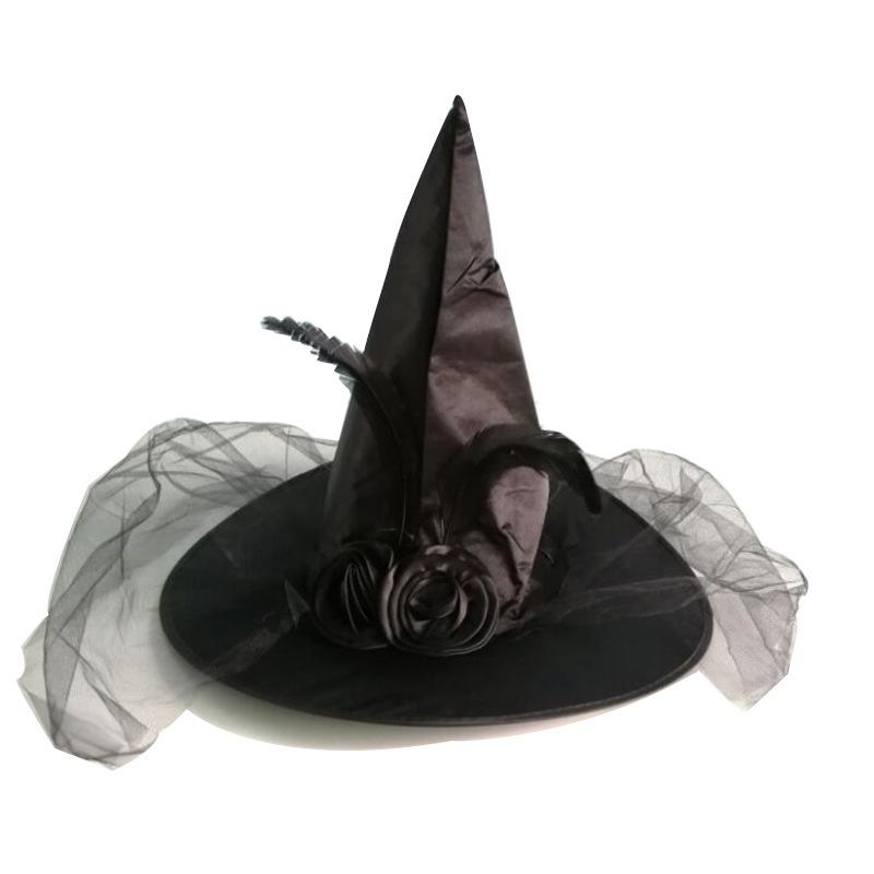 Rose Witch Hat In Red Black And Purple Perfect For Halloween Party And Costume