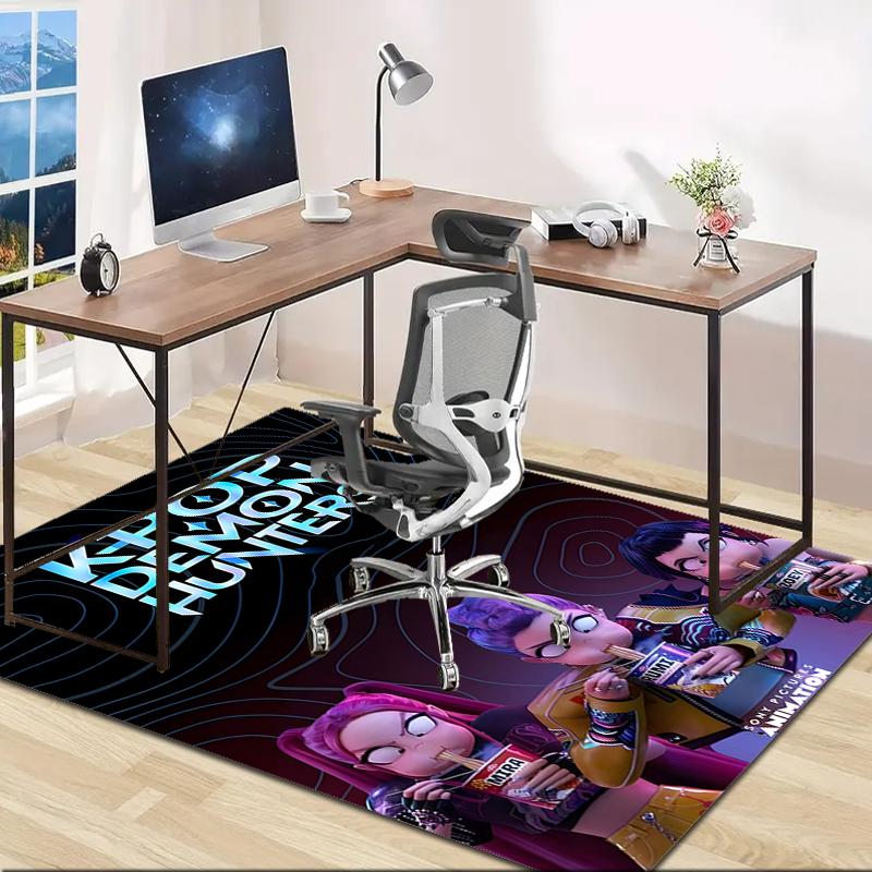 1pc KPop Demon Hunters1 Design Area Rug - Non-Slip, Soft & Cozy Floor Mat for Living Room, Bedroom, Office - Indoor/Outdoor Decorative Carpet