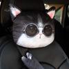 For Auto Vehicle Cute Cartoon Puppy Kitten Printed Detachable Headrest Car Seat Neck Pillow Cushion