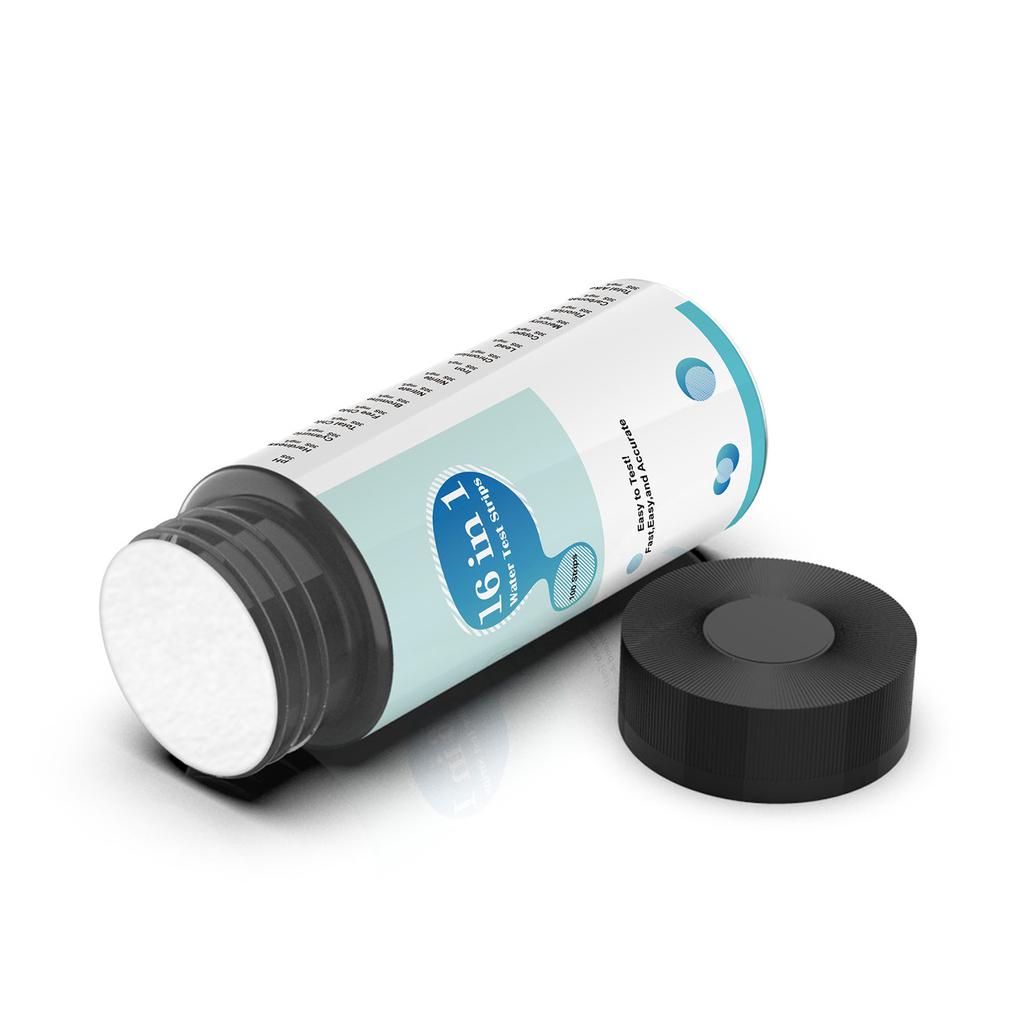 Наборы для тестирования питьевой воды 16 в 1 100 полосок Домашний тест качества воды Легкое тестирование водопроводной воды на жесткость и pH