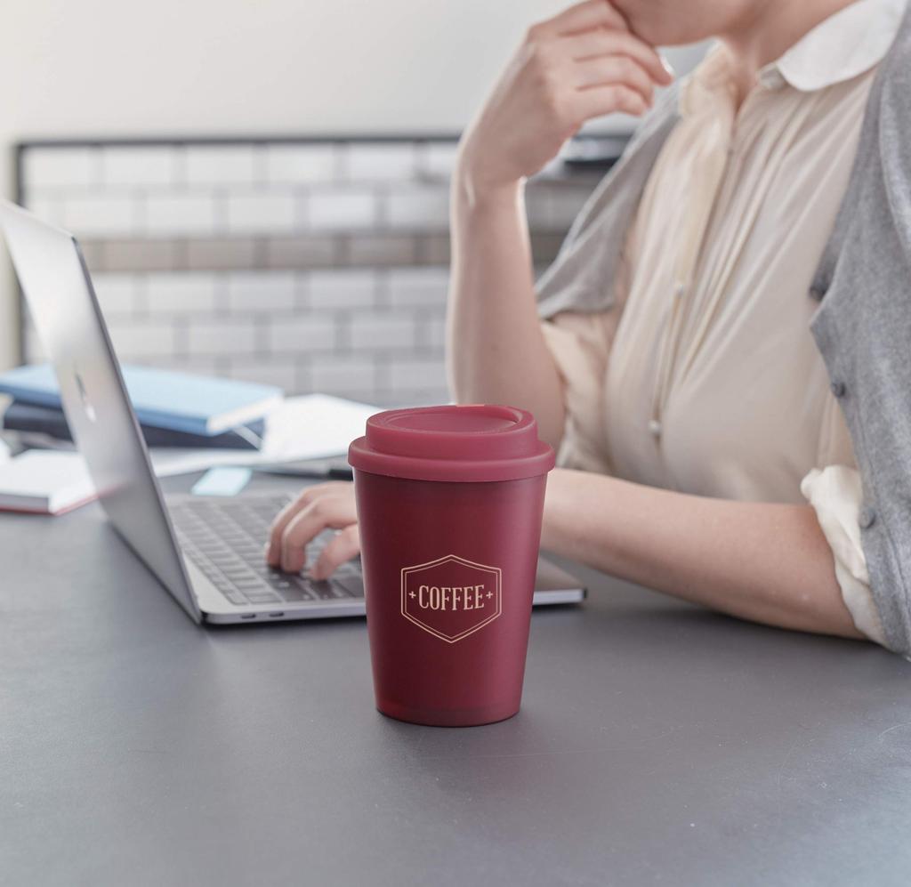 Gowell Tumbler Convenience Store Кофейная кружка 2-слойная Термокружка для питья 400 мл черная (Прямая крышка) ТС-1307-009