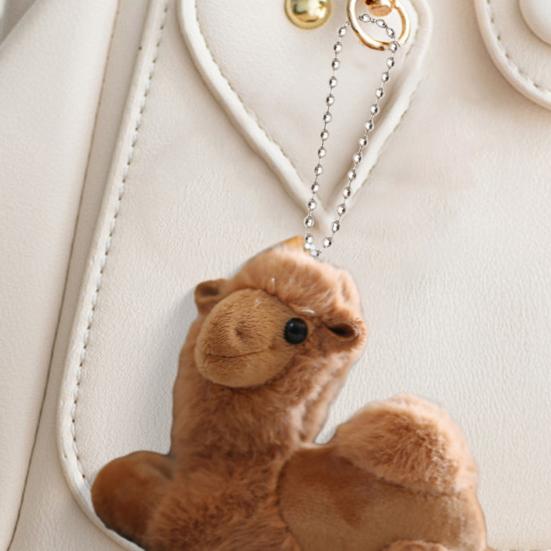 Милый плюшевый верблюд брелок пушистая кукла верблюд брелок для рюкзаков кошельков кукла подвесной кулон аксессуар