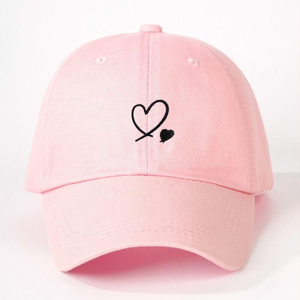 Heart Embroidered Baseball Cap UV Protection Hip Hop Hat Fashion Sun Hat Outdoor