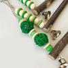 Bird Perches Chewing Toy Birdcages Standing Swing Small Medium Bird Cage Wood Swing with Bells Exercise Perches for Conures