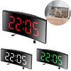 LED Digital Alarm Clock Screen Curved Mirror 6 Inch Display Electronic Desktop Snooze Function Alarm Clock Bedroom Home Decor