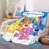 1pc Rainbow Heart Bear flannel Blanket for Super Soft Cute Comfort Blanket for Travel Bedding Couch Sofa Blanket Y73035