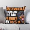 Rottweiler Big Fur Baby Square Pillowcase Polyester Linen Velvet Printed Zip Decor Throw Pillow Case Home Cushion Cover