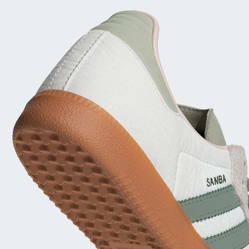 ID0492 adidas Originals Samba OG Серебристо-зеленый (Женский)