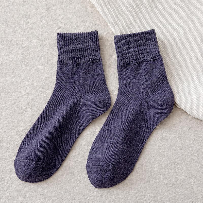 Вязаные женские носки, модные однотонные длинные носки, женские осенне-зимние носки в стиле Харадзюку в стиле винтаж
