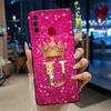 Роскошный золотой чехол-корона для Itel S15 S15 Pro Модный с инициалом от A до Z для пары Ударопрочный мягкий силиконовый черный корпус