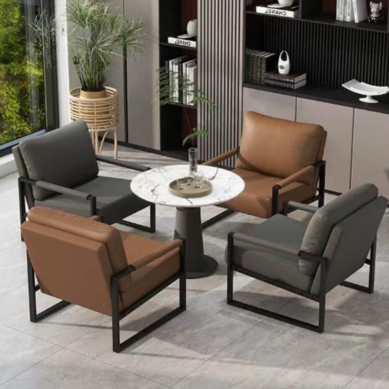 Nordic Single Sofa Chair Italian Light Luxury Small House Living Room Leisure Business Negotiation Reception Lazy Sofa Chair