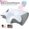 Подушка для сна с эффектом памяти в форме бабочки, медленно восстанавливающая форму, расслабляющая шею, облегчающая боль в шейном отделе позвоночника, эргономичная контурная ортопедическая подушка