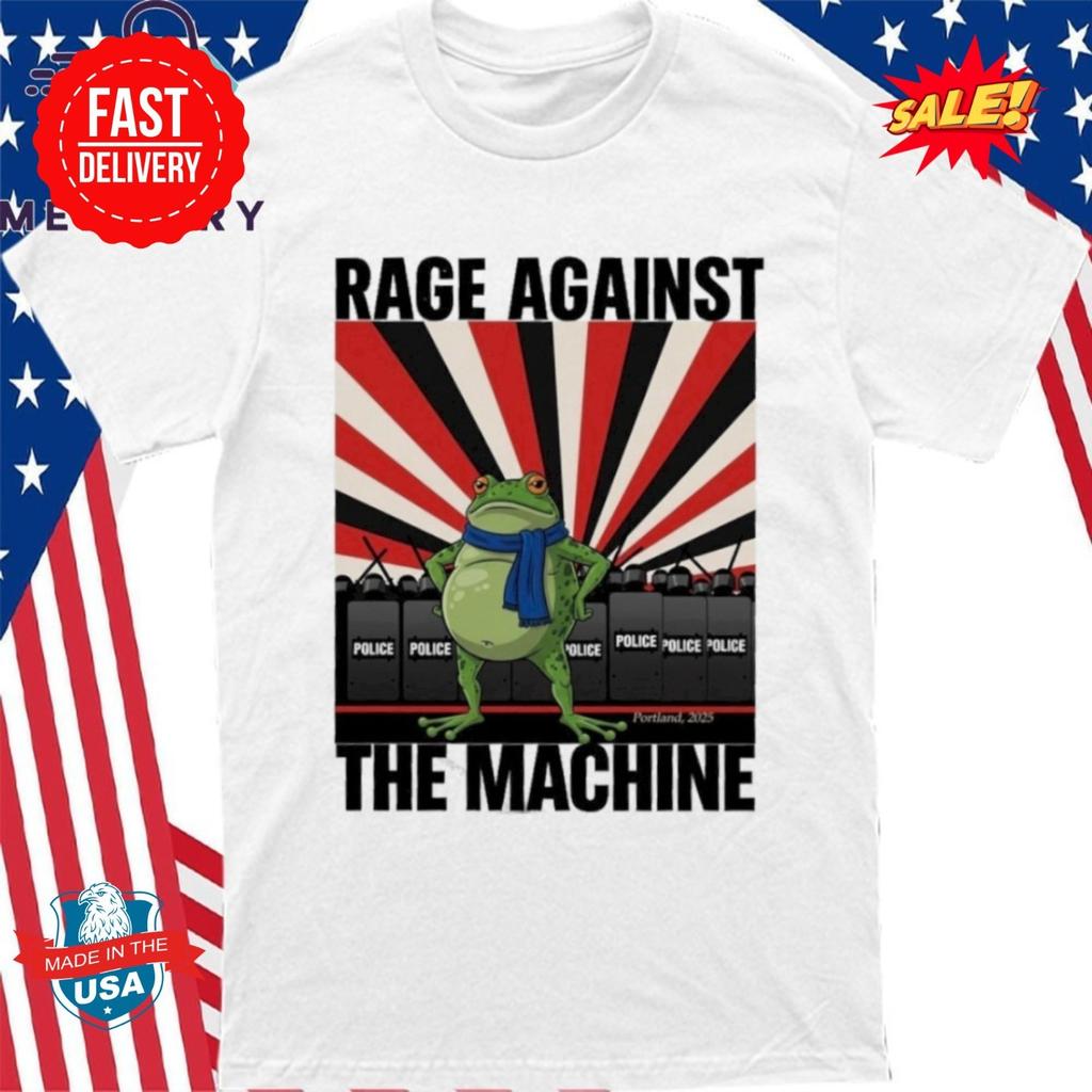 Women's Graphic Tee Rage Against The Machine Frog Political Protest 2025 Shirt