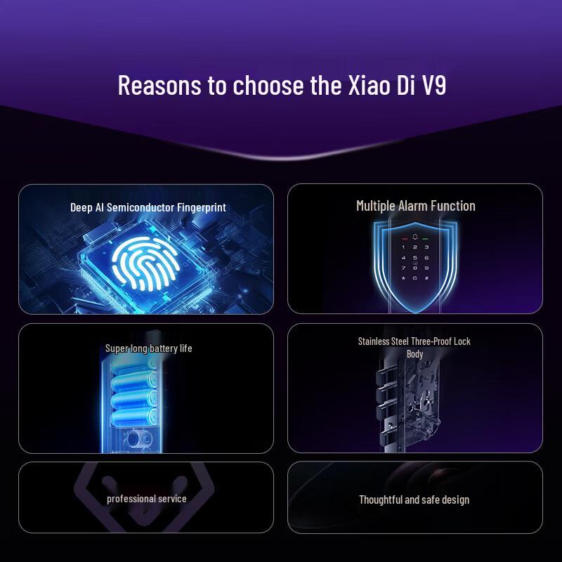 Умный дверной замок KAADAS V9 с отпечатком пальца