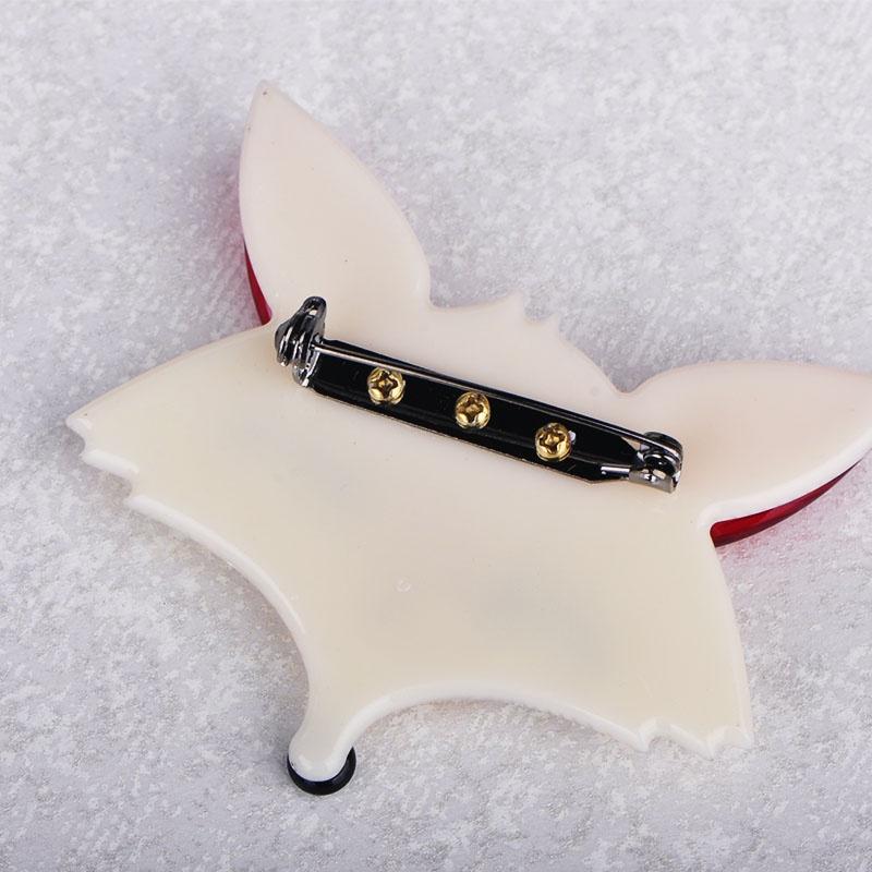 Lovely Red Fox Shape Brooches Striated Acrylic Jewelry For Children Girls Scarf Hat Bag Corsage Pin New Year Gift