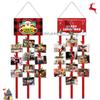 Christmas Card Holder Felt Wall Hanging Picture Holders with 40 Photo Clips Picture Frame Collage